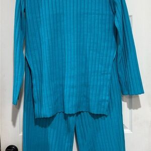 Dressed in LALA Teal Straight Leg Pants & Top Set